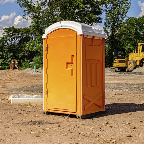 can i customize the exterior of the portable restrooms with my event logo or branding in Desha AR